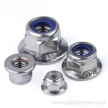 Stainless steel flange nylon nut